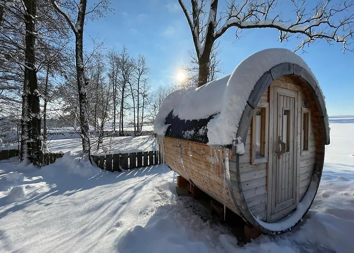 Tiny House Mit Saunafass Alpstuga Zupfing