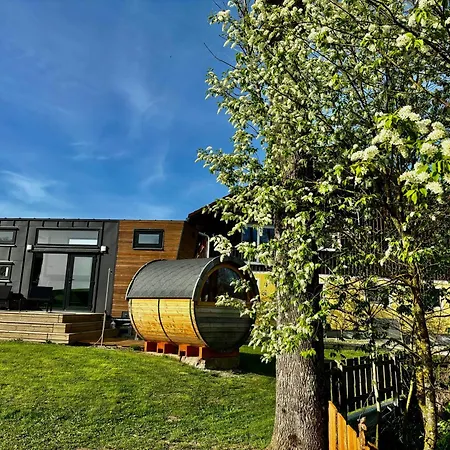 Tiny House Mit Saunafass Chalet
